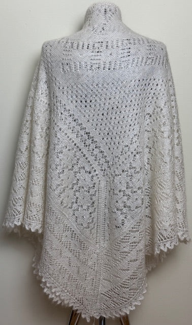 Orenburg shawl PWO-35, 160x160 cm