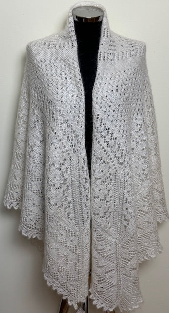 Orenburg shawl PWO-35, 160x160 cm