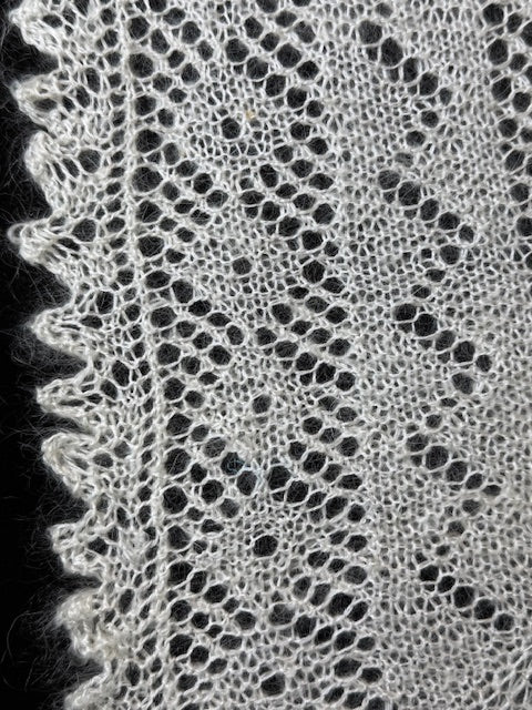 Orenburg shawl PWO-35, 160x160 cm