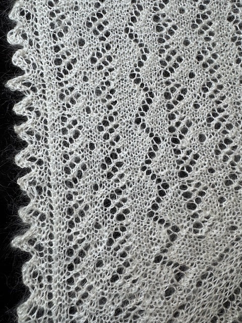 Orenburg shawl PWO-25, 220x220 cm