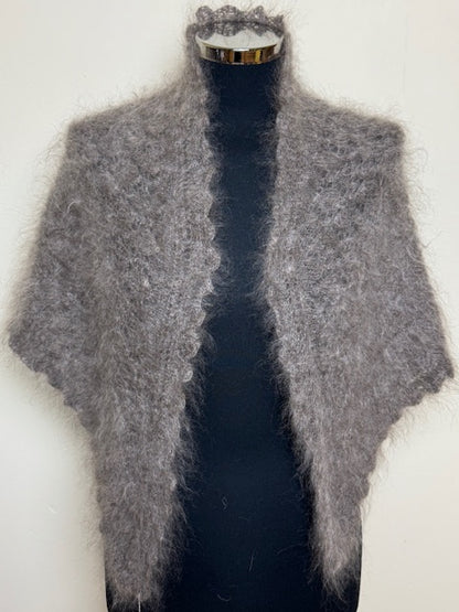 Урюпинская пуховая косынка № KG-113, 100x140x100  cм.