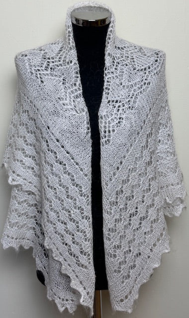 Downy shawl  #PCN-134, 120x120 cm