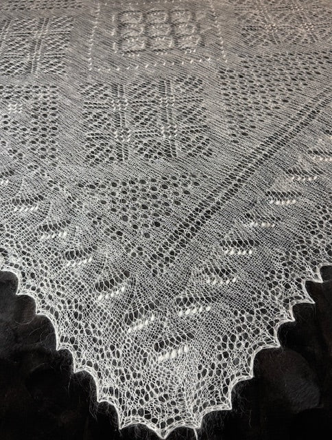 Оренбургский платок PWO-45, 120x120 cm