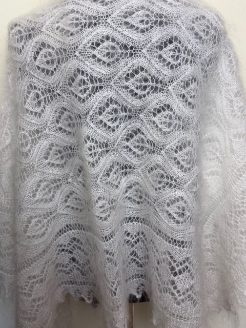 Uryupinsk downy shawl  #PW-46, 120x120 cm