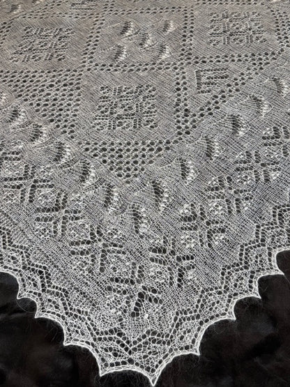 Orenburgas šalle PWO-79, 120x120 cm