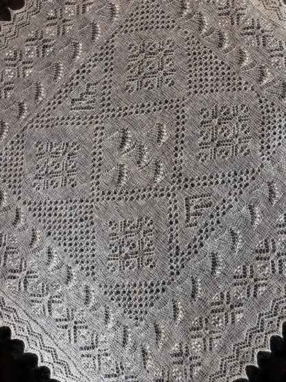 Orenburgas šalle PWO-79, 120x120 cm