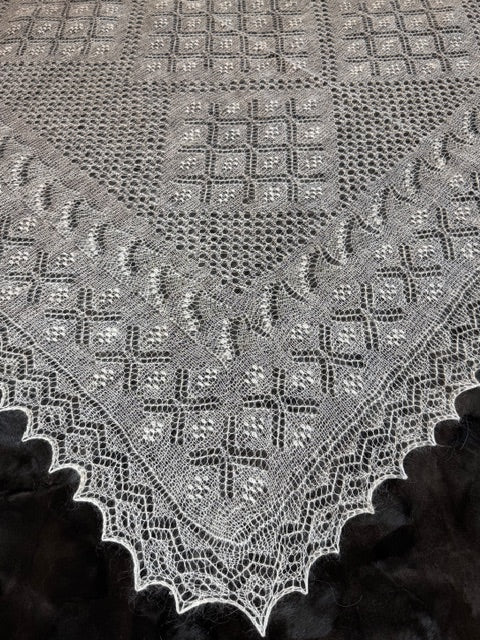 Оренбургский платок PWO-80, 120x120 cm