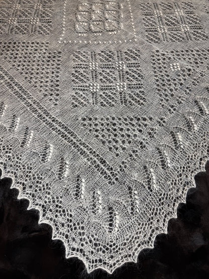Orenburgas šalle PWO-78, 120x120 cm