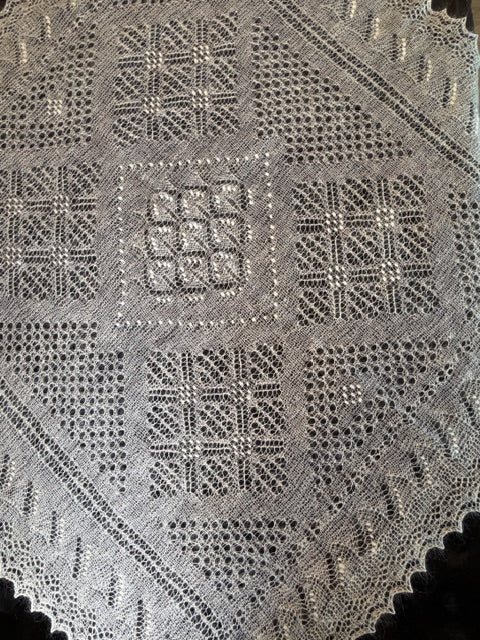 Orenburgas šalle PWO-78, 120x120 cm