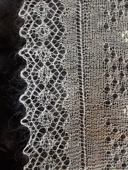 Orenburg shawl PWO-77, 120x120 cm