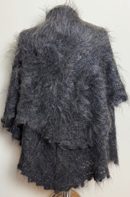 Downy shawl  #PG-203, 130x130 cm