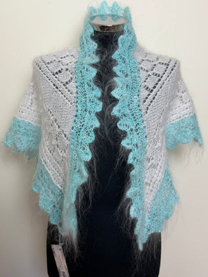 Uryupinsk downy neckerchief  # KW-1, 90x140x90 cm