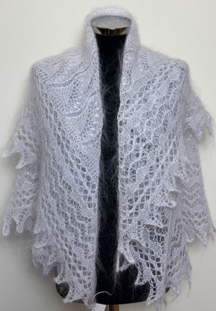 Uryupinsk downy shawl  #PW-7, 120x120 cm