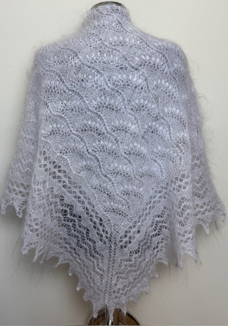 Uryupinsk downy shawl  #PW-7, 120x120 cm