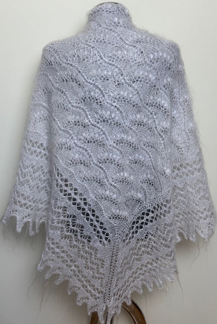 Uryupinsk downy shawl  #PW-8, 120x120 cm