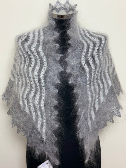 Uryupinsk downy neckerchief  # KW-23, 100x140x100 cm