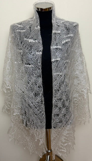Downy shawl  #PCN-1, 130x130 cm