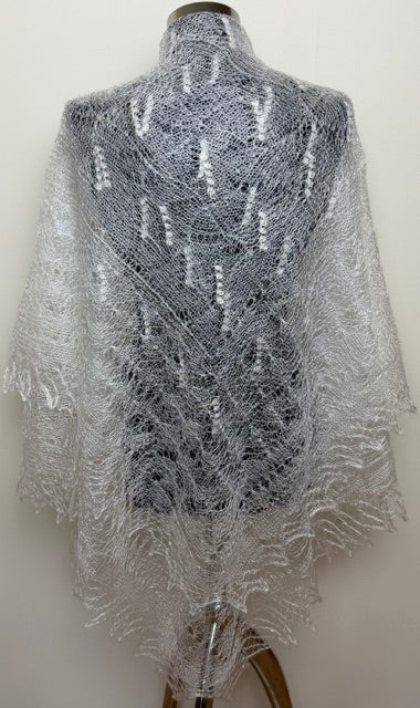 Downy shawl  #PCN-1, 130x130 cm