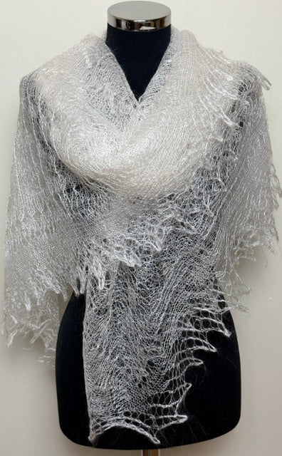 Downy shawl  #PCN-1, 130x130 cm