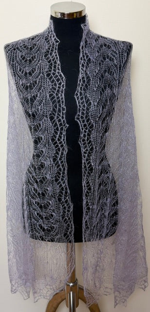 Downy shawl ( Palantine ) #46, 160x80 cm