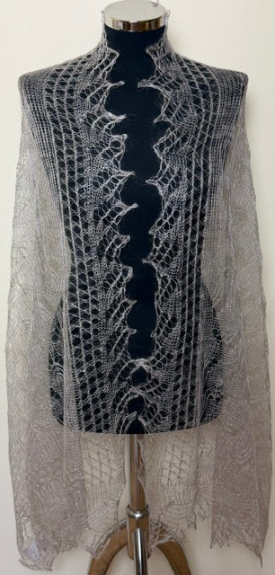 Downy shawl ( Palantine ) #45, 180x80 cm