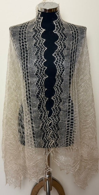 Downy shawl ( Palantine ) #44, 180x80 cm