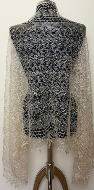 Downy shawl ( Palantine ) #44, 180x80 cm