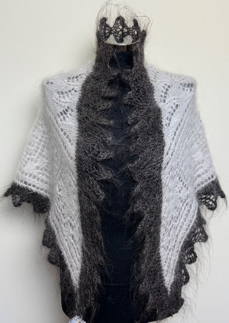 Урюпинская пуховая косынка № KW-199, 100x140x100 cм.