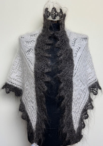 Урюпинская пуховая косынка № KW-199, 100x140x100 cм.