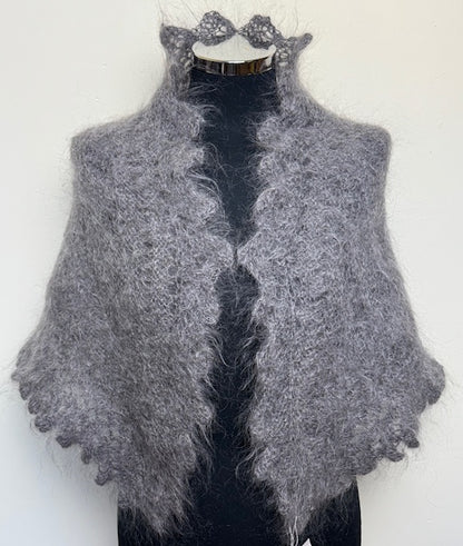 Урюпинская пуховая косынка № KG-24, 80x140x80 cм.