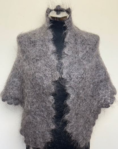 Урюпинская пуховая косынка № KG-14, 90x140x90 cм.