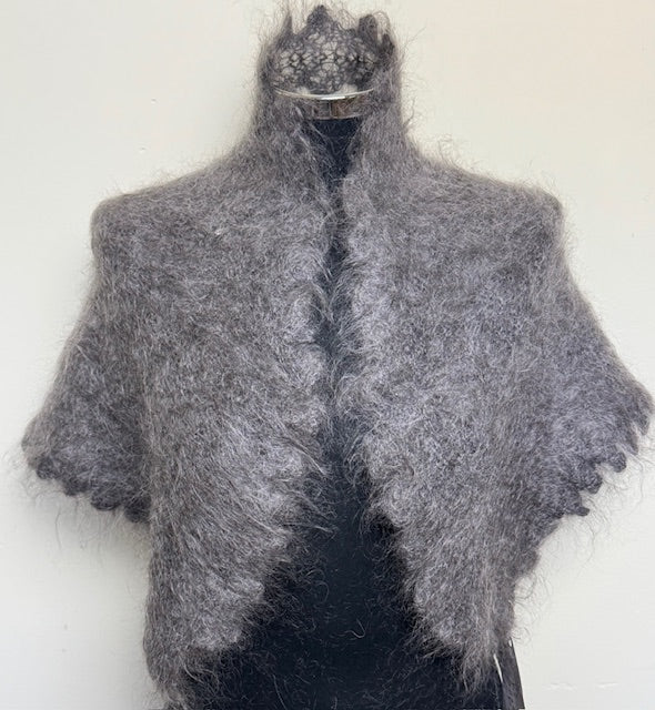 Урюпинская пуховая косынка № KG-18, 80x120x80  cм.