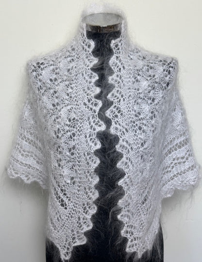 Урюпинская пуховая косынка № KW-188, 80x140x80cм.