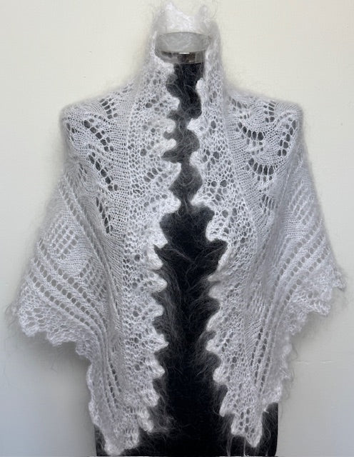 Урюпинская пуховая косынка №  KW-194, 90x140x90 cм.