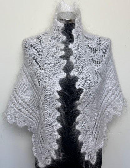 Урюпинская пуховая косынка №  KW-194, 90x140x90 cм.