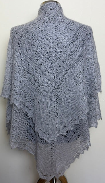 Downy shawl  #PCN-7, 130x130 cm