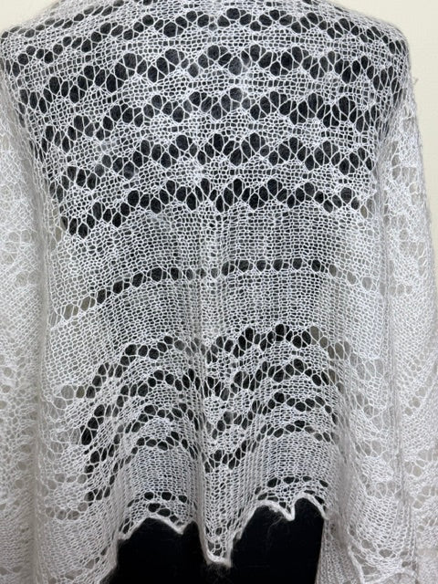 Downy shawl  #PCN-2, 130x130 cm