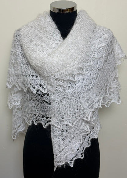 Downy shawl  #PCN-2, 130x130 cm
