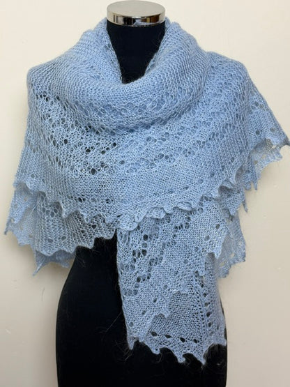 Downy shawl  #PCN-4, 130x130 cm