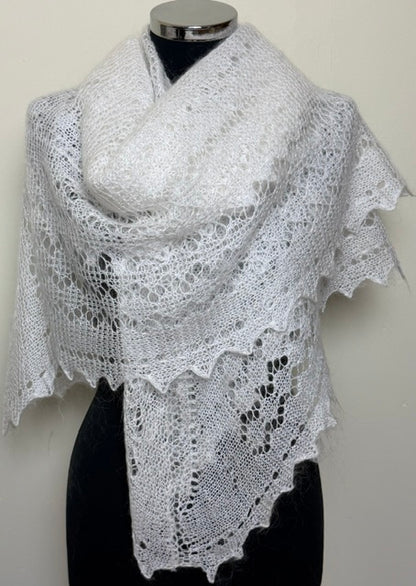 Downy shawl  #PCN-3, 130x130 cm