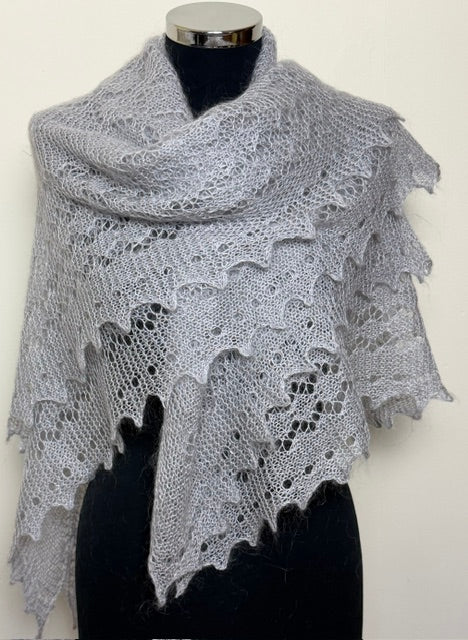 Downy shawl  #PCN-6, 130x130 cm
