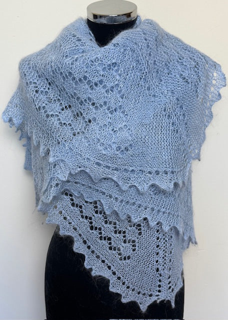 Downy shawl  #PCN-146, 110x110 cm
