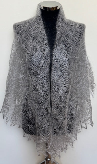 Downy shawl  #PCN-160, 130x130 cm