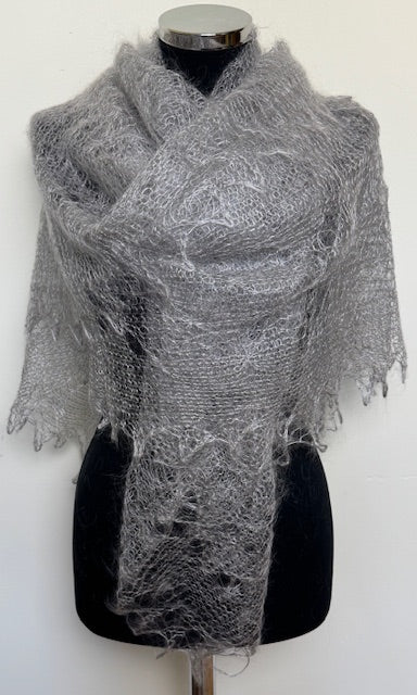 Downy shawl  #PCN-160, 130x130 cm