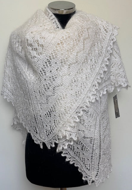 Orenburg shawl PWO-60, 130x130 cm