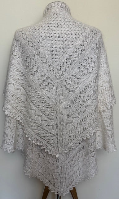 Orenburg shawl PWO-56, 130x130 cm