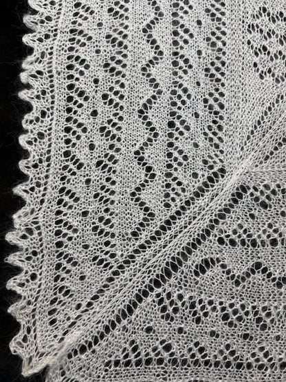 Orenburg shawl PWO-57, 130x130 cm