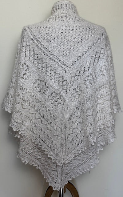 Orenburg shawl PWO-57, 130x130 cm