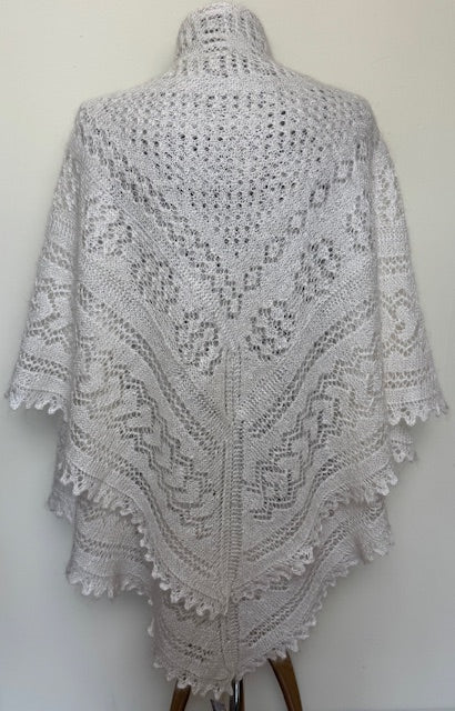 Orenburg shawl PWO-58, 140x140 cm