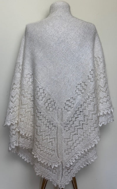 Orenburg shawl PWO-61, 160x160 cm
